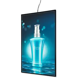 LED A1 Leuchtrahmen Slide In LED DIN A1, schwarz, Rahmen mit Beleuchtung