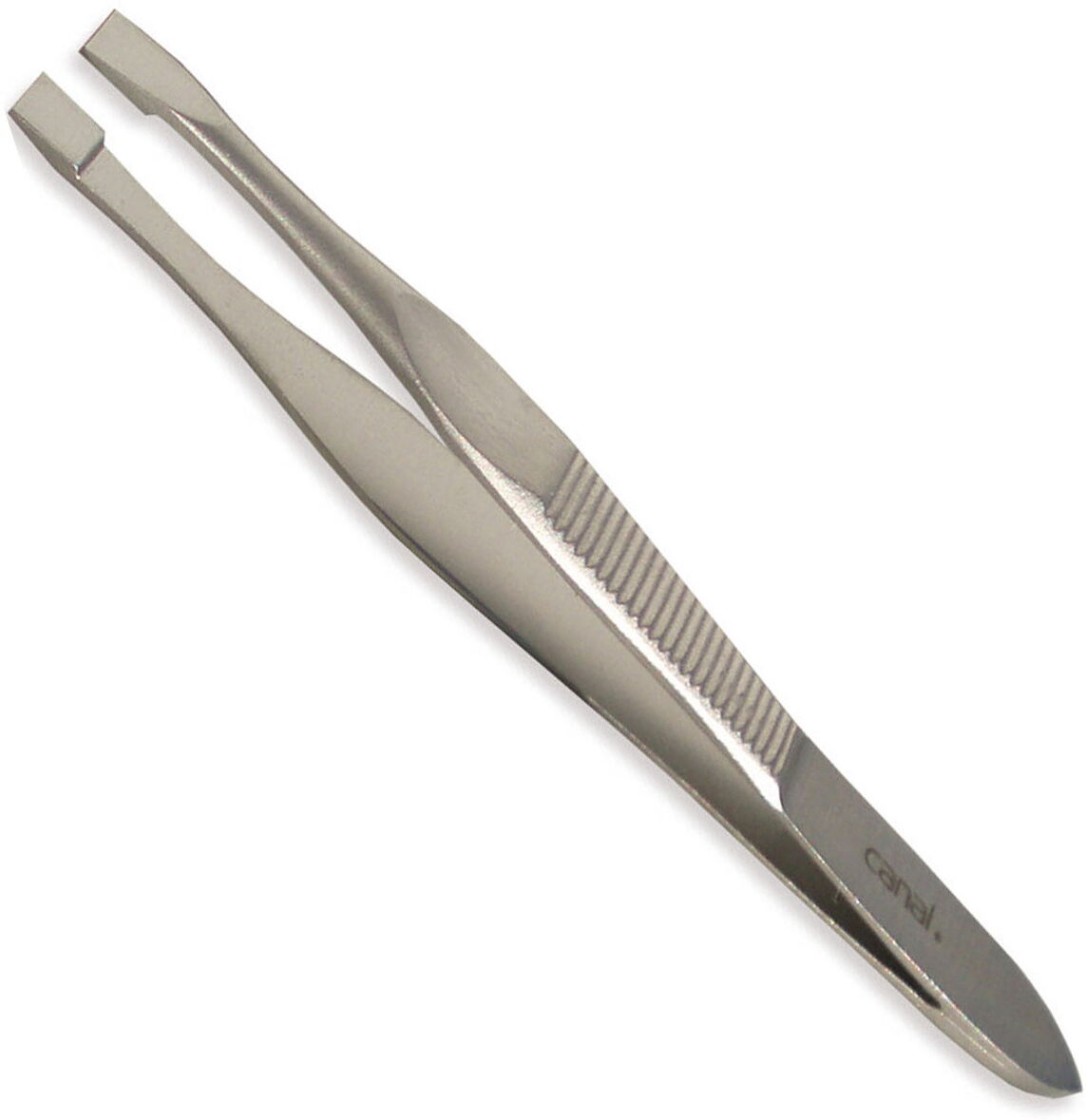Canal Haarpinzette gerade rostfrei, 8 cm