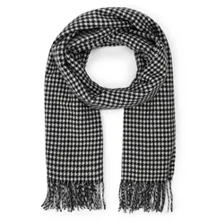 Tchibo - Webschal mit Hahnentritt-Jacquard - creme