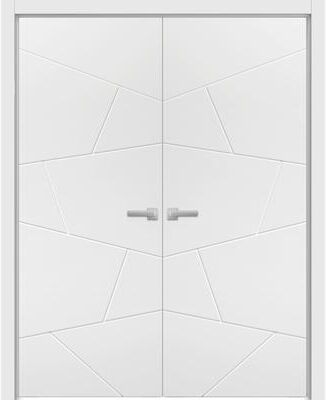 SARTODOORS Planum 0990 Painted White Wood Interior Double Doors