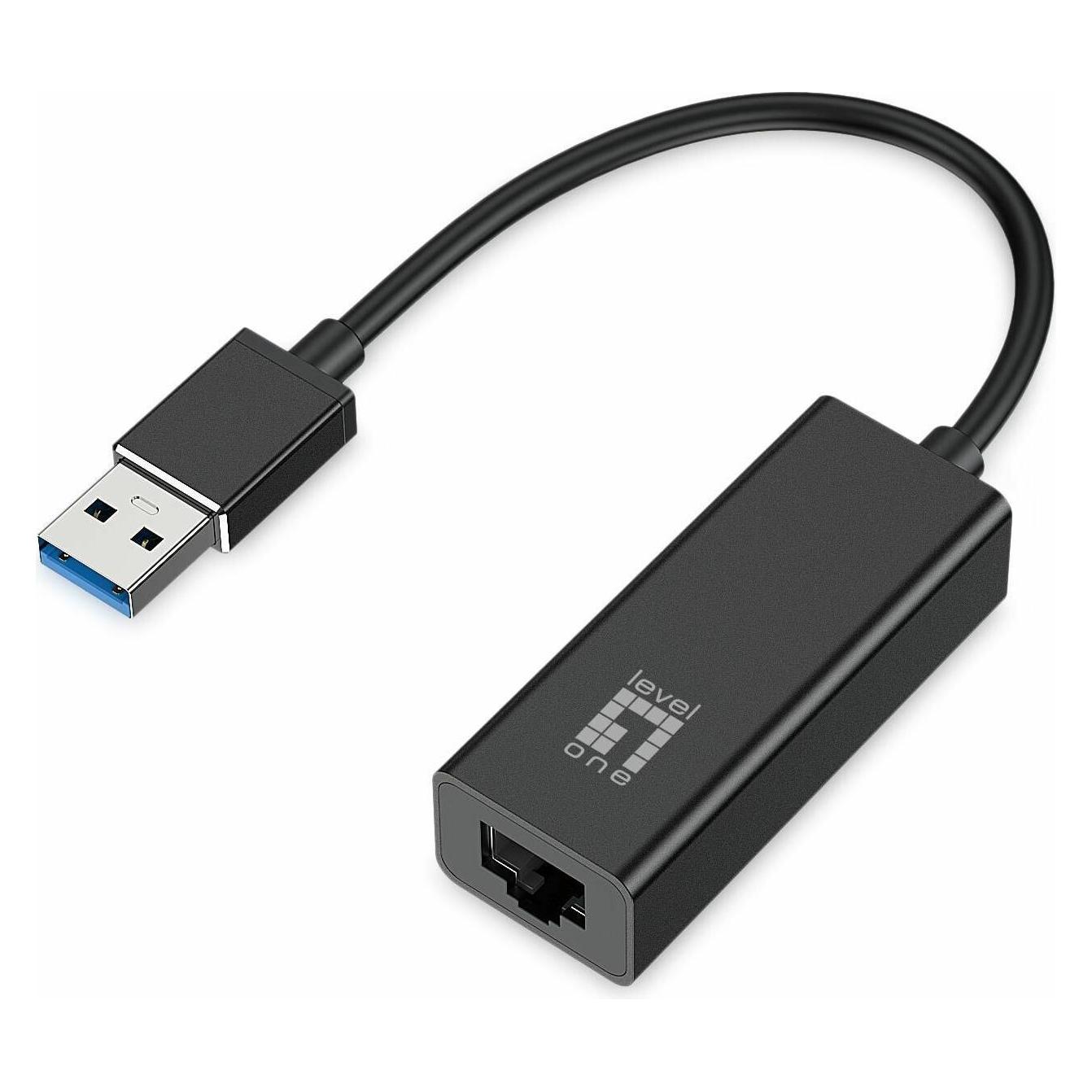 LevelOne Adapter USB3.0-> 10/100/1000 (USB 3.0, RJ45 Gigabit Ethernet (1x)) (USB-0401)