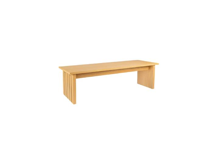 Design Couchtisch „Stripe“ aus massiver und teilmassiver Eiche Natural, Schwarz MR.WOOD
