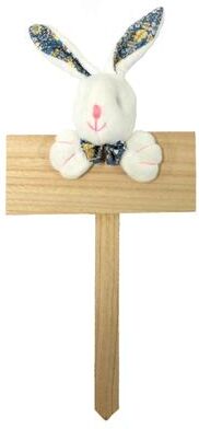 Worth Imports "6.25"" X 14"" Bunny on Wood Stake, Set of 5"