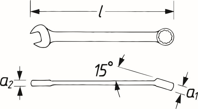 Vigor Ring-/gabelschlüssel Ring-Maulschlüssel V4473n-8