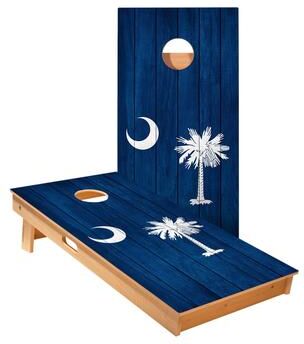 Skip's Garage South Carolina Flag Cornhole Boards