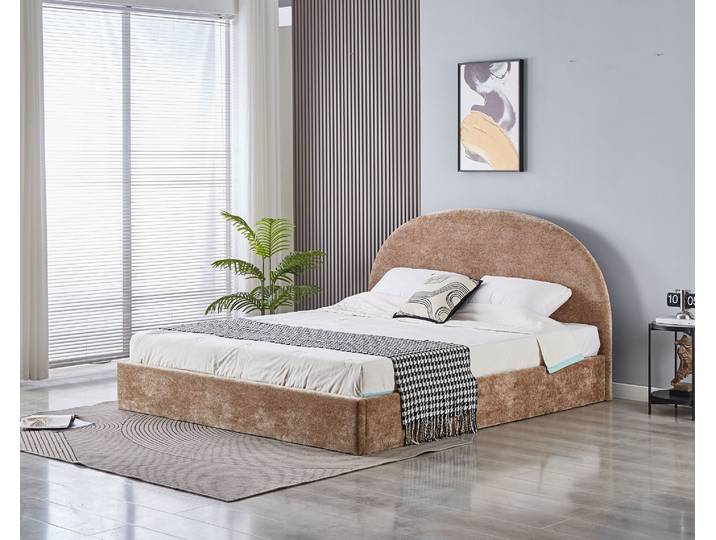 Lit Double Coffre Polaire Moka 180x200 Cm