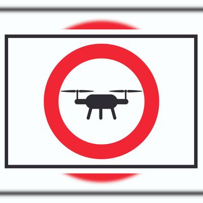 HB-Druck Drohnen Flugverbot Symbol Schild A1 (594x841mm)