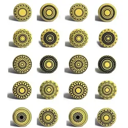 KERAMIKKNÖPFEN Set mit 20 senfgelben Keramikknöpfen40 mm