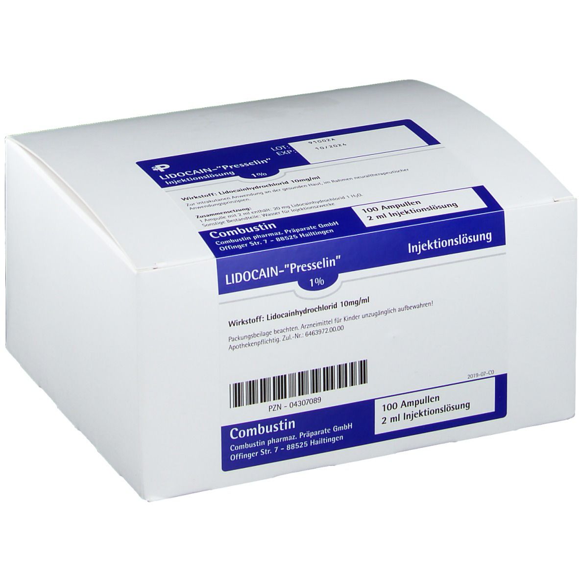 Lidocain Presselin 1% Injektionslösung Ampullen 100x2 ml