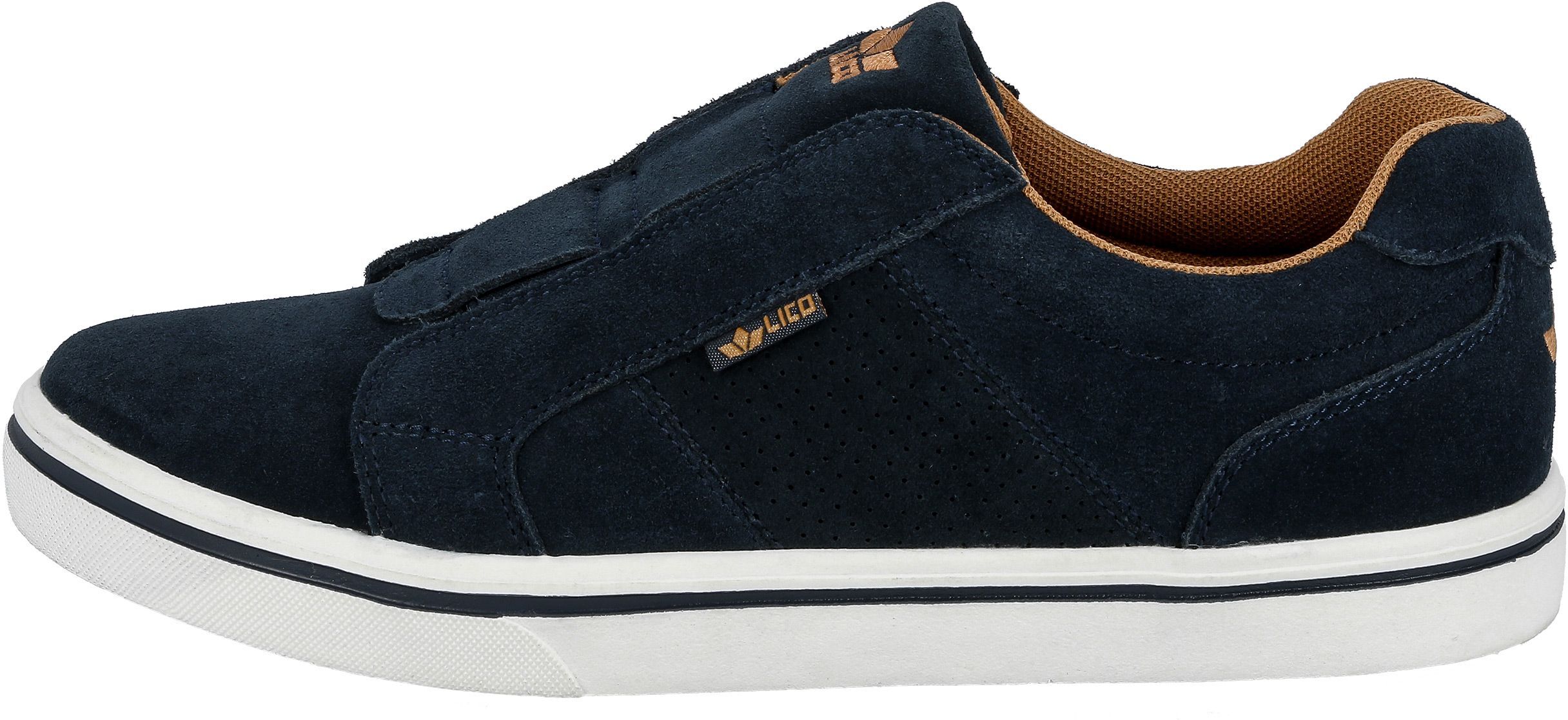 Sneaker LICO "Freizeitschuh Jimdo Slipper", Herren, Gr. 45, Textil, blau, Veloursleder, Schuhe Sneaker blau 45, Textil