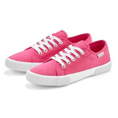 Sneaker LASCANA, Damen, Gr. 35, pink, Obermaterial: 100% Textilmaterial. Decksohle: 100% Textilmaterial. Futter: 100% Textilmaterial. Laufsohle: 100% Synthetik, unifarben, Basic, Schuhe Skaterschuh Canvassneaker Sneaker low, aus Textil,...