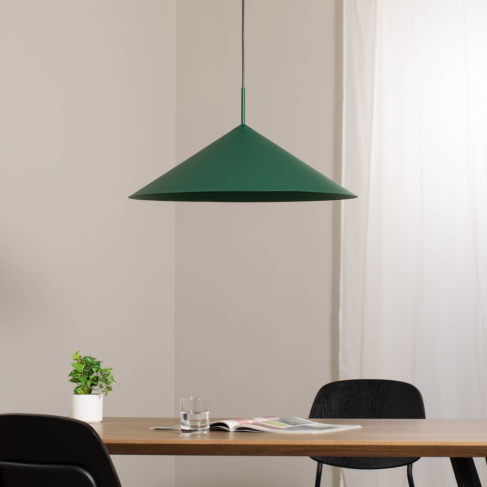 Hängelampe Capital Eko-Light, dimmbar, grün, für Wohn- / Esszimmer, Metall, Modern, Pendelleuchte