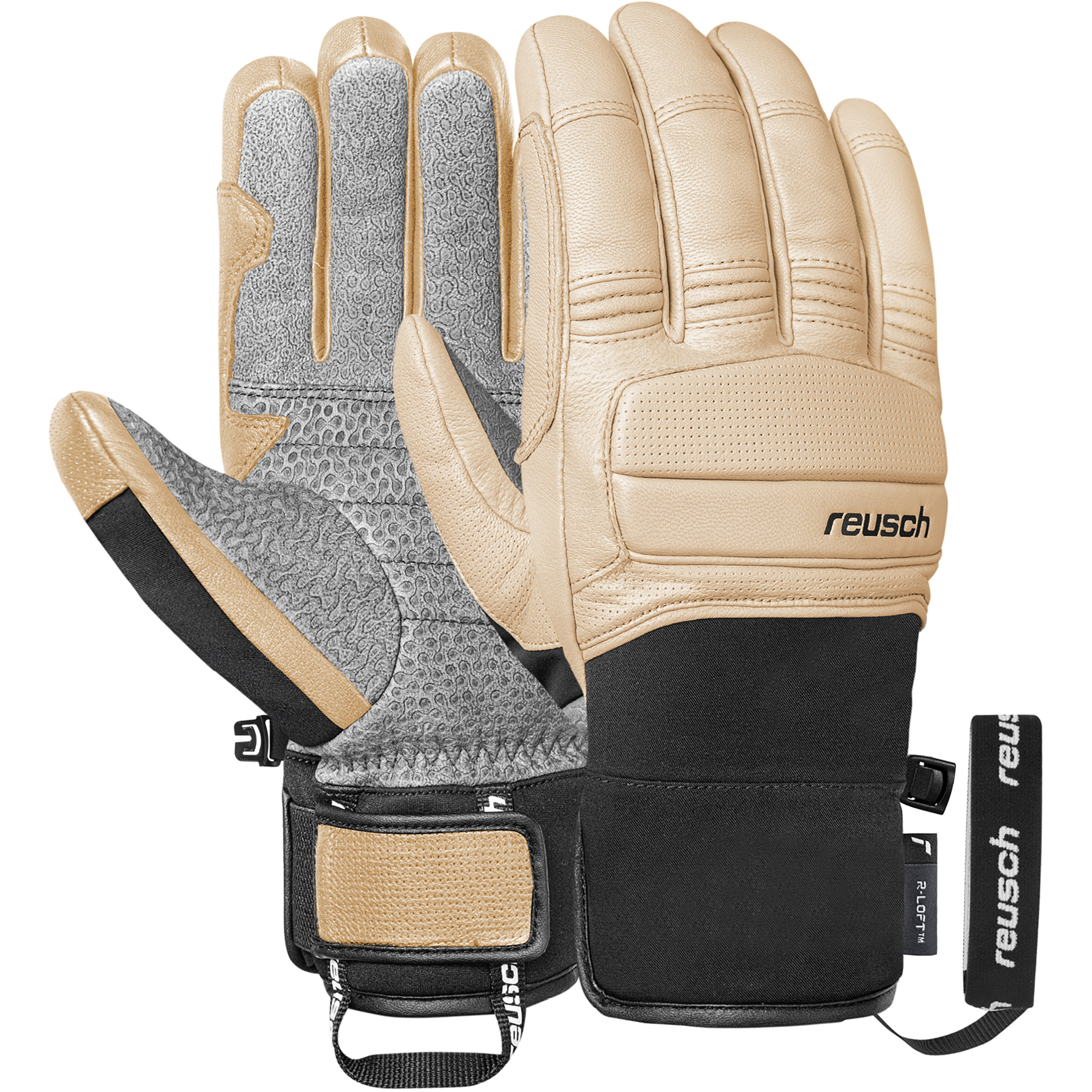 Reusch Alpine Heritage Skihandschuhe beige Größe 9.5 Skifahren Isolierend