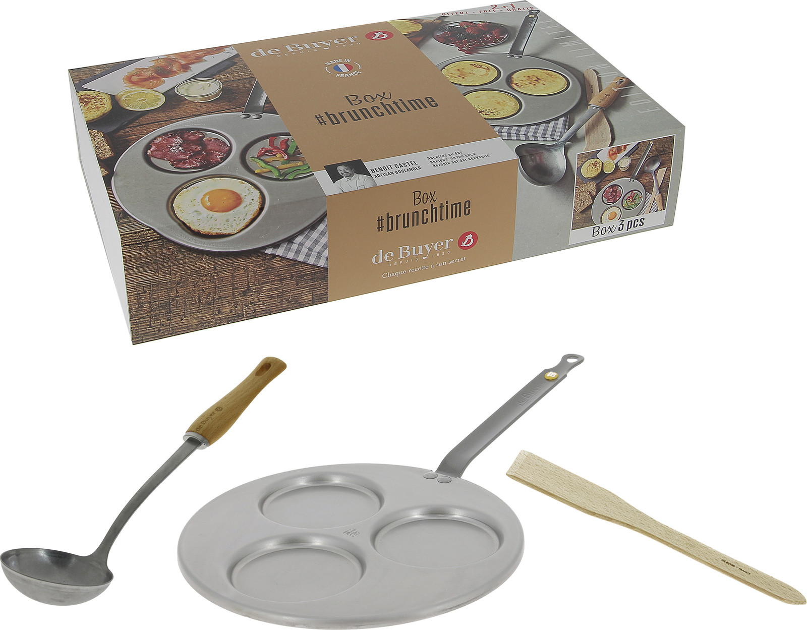 De Buyer BOX #BRUNCHTIME Triblinis met spatel en lepel