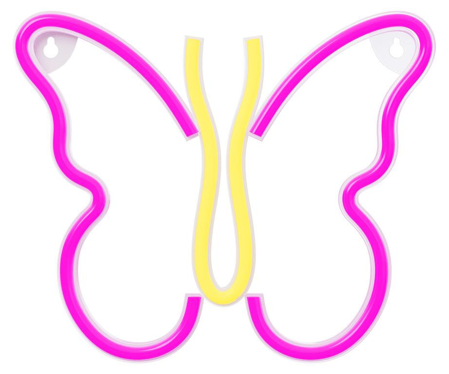 Neolia Neon LED vlinder nachtlampje Róż Nne03, roze