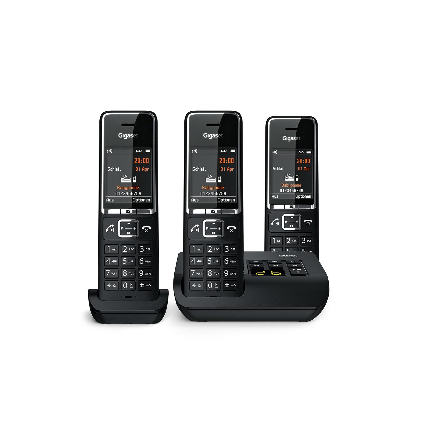 Gigaset Comfort 550A Trio schwarz Schnurloses-Telefon