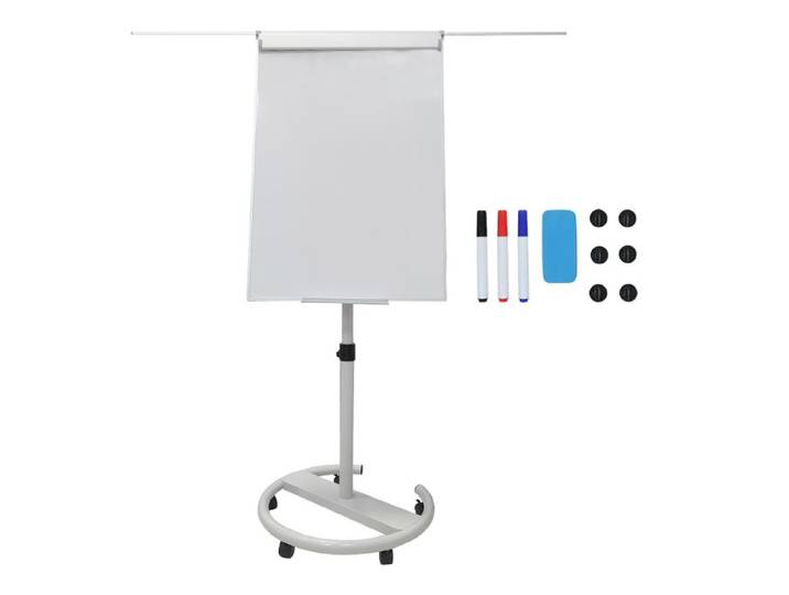 Relaxdays Flipchart Whiteboard 100x70 cm 2 Arme