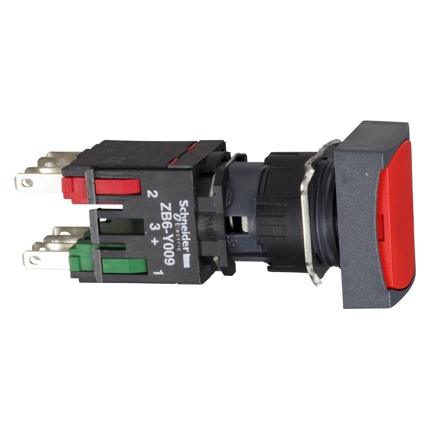 Schneider Electric Drucktaster, rot Ř 16, flach, o. XB6DA45B (XB6DA45B)