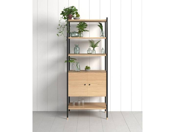Bücherregal WOODMAN Jugend , braun (eichefarben), B:90cm H:180cm T:35cm, Furnier, Regale, Bücherregal, Holzfurnier aus Eiche, FSC-zertifiziert