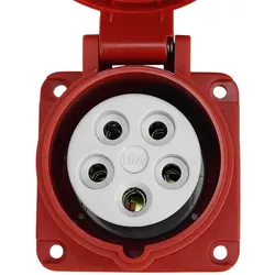 CEE Einbausteckdose gerade 400V 16A 5P 75x75mm TP Electric 3105-322-1675