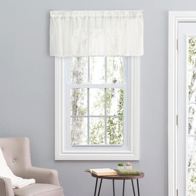 Ricardo Sea Glass Semi-sheer Rod Pocket Single Curtain Panel or Full Bodied Valance