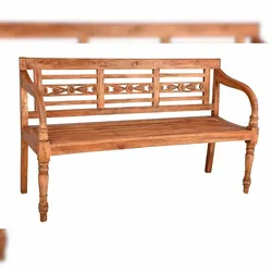 DELUKE Gartenbank TOMAS 3-Sitzer - 150cm Breit, Mahagoni, Hellbraun | Terrassenbank Wetterfest Sitzbank Outdoor Bank