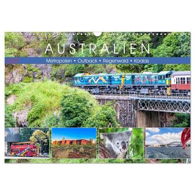 Australien - Metropolen • Outback • Regenwald • Koalas (Wandkalender 2027 DIN A3 quer), CALVENDO Monatskalender