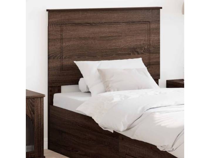 Kopfteil verstellbar 100 cm Eiche braun aus Ingenieurholz Wand montiert, minimalistisches Design und höhenverstellbar, leicht zu reinigen.
