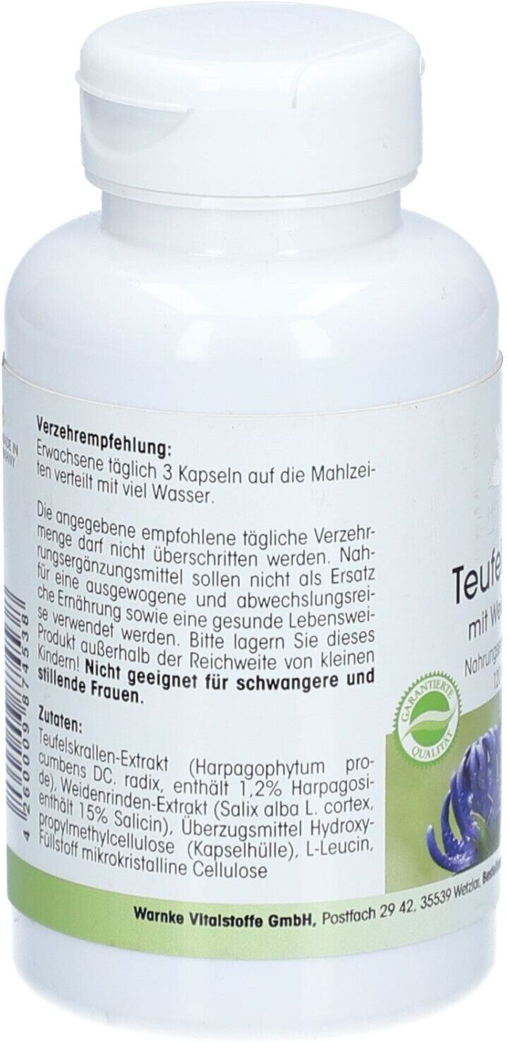 WARNKE Teufelskralle MIT Weidenrinde Kapseln 120 St