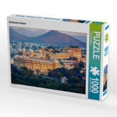 CALVENDO Puzzle Stadtpalast,Udaipur | 1000 Teile Lege-Größe 64x48cm Foto-Puzzle für glückliche Stunden