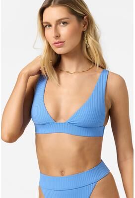 O'Neill s Shorebreak Rib Cancun Bralette Bikini Top in Azurine, Size Small, Elastane/Polyester