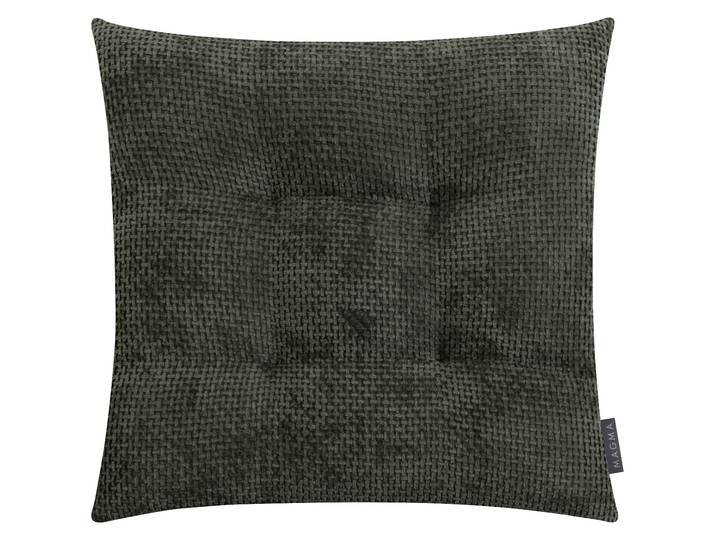 Stuhlkissen MAGMA HEIMTEX ARLO Stuhlkissen Form 55 , dunkelgrün, gesteppt unifarben, B:35cm H:5cm L:35cm, Chenille, Faserbällchen (Polyester), Polyester, Dekokissen_Sitzkissen_Kissenhüllen, Stuhlkissen, Komfort trifft Stil: Hochwertiges Stuhlkissen mit robuster Webstruktur