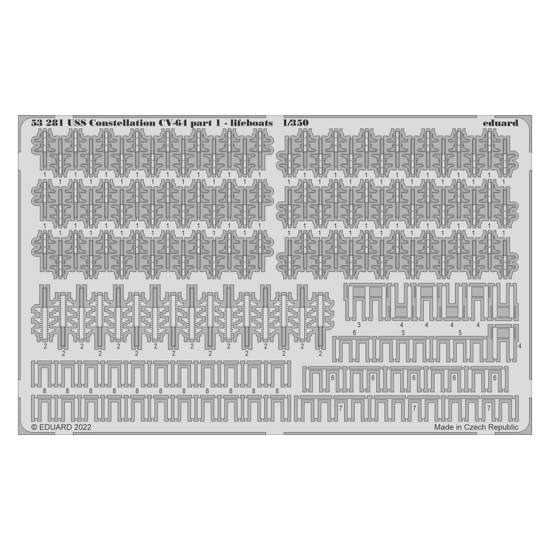 Eduard USS Constellation CV-64 part 1 - lifeboats 1/350 (53281)