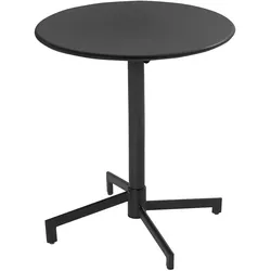 Oviala Business Runder Bistro-Gartentisch mit Klappplatte, anthrazitgrau