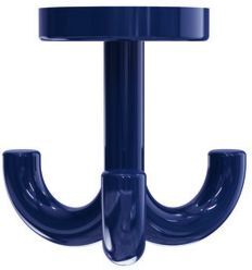 Hewi 477 Haken 477.90.05050 3-fach, drehbar, stahlblau