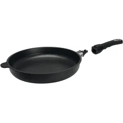 AMT Bratpfanne Induction Ø28cm schwarz, abnehmbarer Stiel, Pfanne + Kochtopf, Schwarz