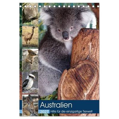 Australien - Hilfe für die einzigartige Tierwelt (Tischkalender 2027 DIN A5 hoch), CALVENDO Monatskalender