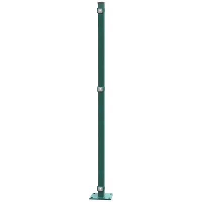 Zaunpfosten ARVOTEC "EASY 140", grün, H:149cm, Edelstahl, Kunststoff, Zaunpfosten, 6x4x149 cm für Mattenhöhe 140 cm, zum Aufschrauben
