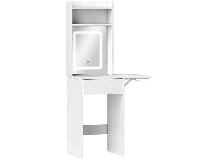 Homcom Schminktisch Spanplatte MDF Weiß, 45x152x45 cm, Schlafzimmer, Schminktische