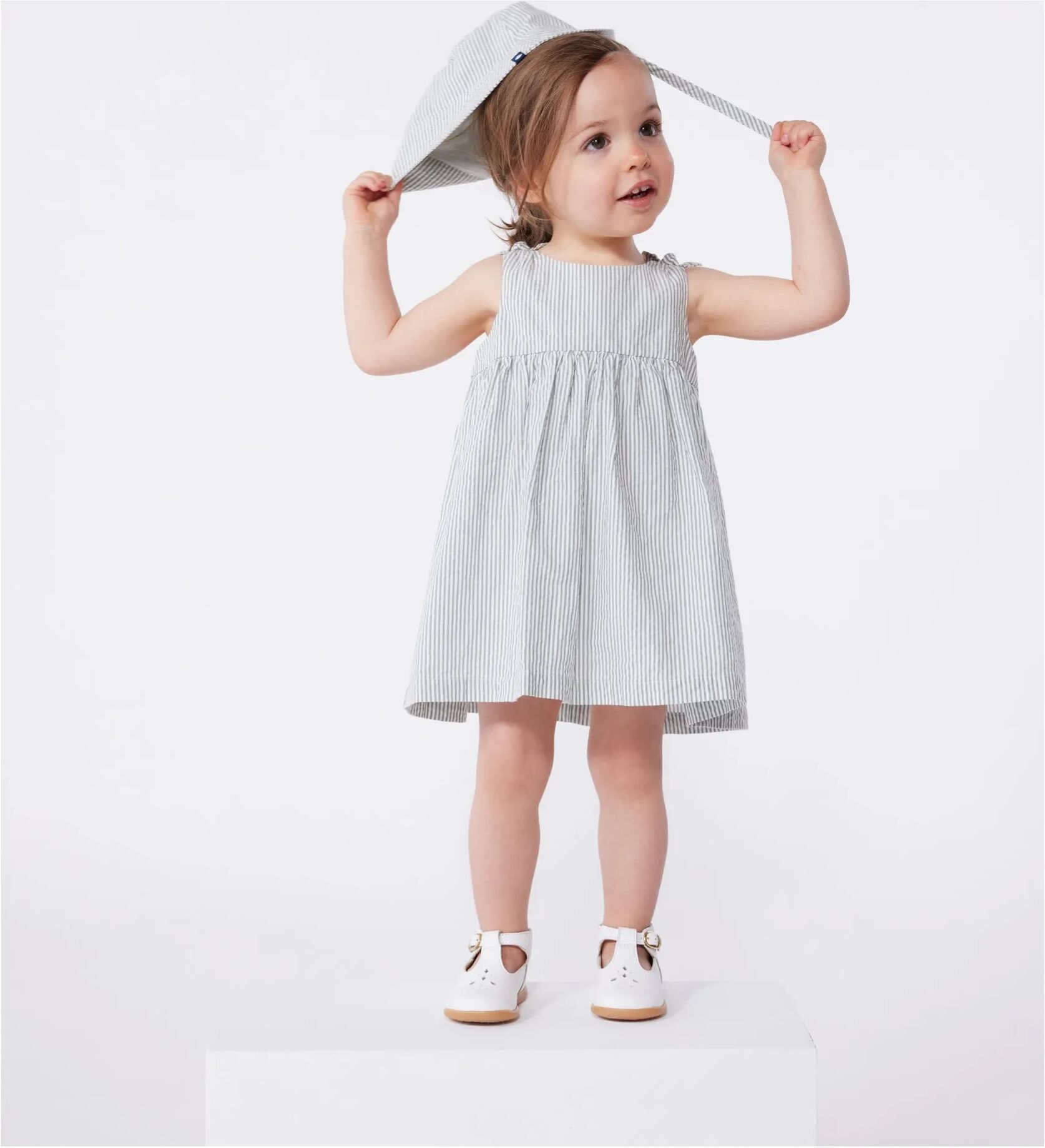 Petit Bateau Robe Blaire Coton Bio Vert 6 mois