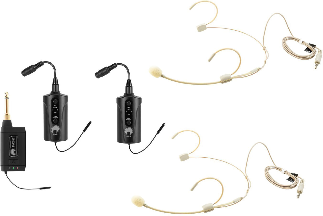 Omnitronic Set Fas Two + 2x Bp + 2x Headset 660-690mhz