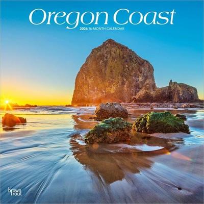 Oregon Coast 2026 12 X 24 Inch (Hanging) Monthly Square Wall Calendar Plastic-Free