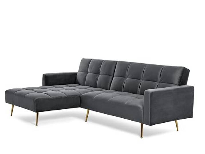Jahnke ECKSOFA Chillax POSH Corner Samt Platingrau