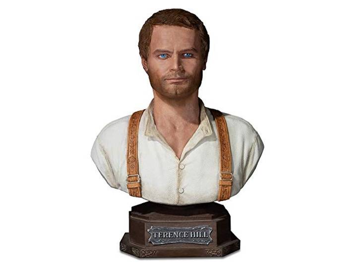 Supacraft 1971 Terence Hill Büste, Ton, SCULPTURE, 20 cm, Braun oder Grau, Zuhause, Tischplatte