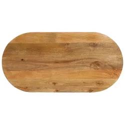 vidaXL Tischplatte 90x40x2,5 cm Oval Massivholz Mango