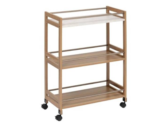 5five - servierwagen 3 ebenen come b30cm holz und marmoreffekt
