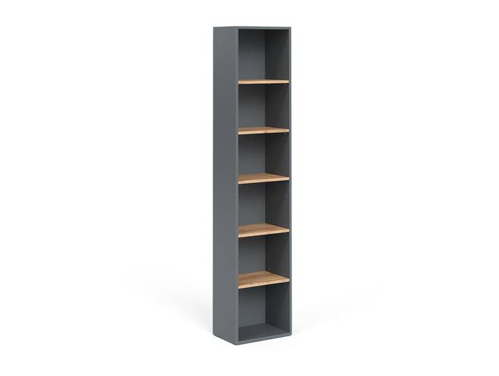 Vicco Hochregal Viktor Anthrazit/Goldkraft Eiche 40.2 x 188.6 cm, Anthrazit, Eichefarben, Rechteckig, 40.2x188.6x27.3 cm, Badezimmer, Badmöbel, Hochschränke