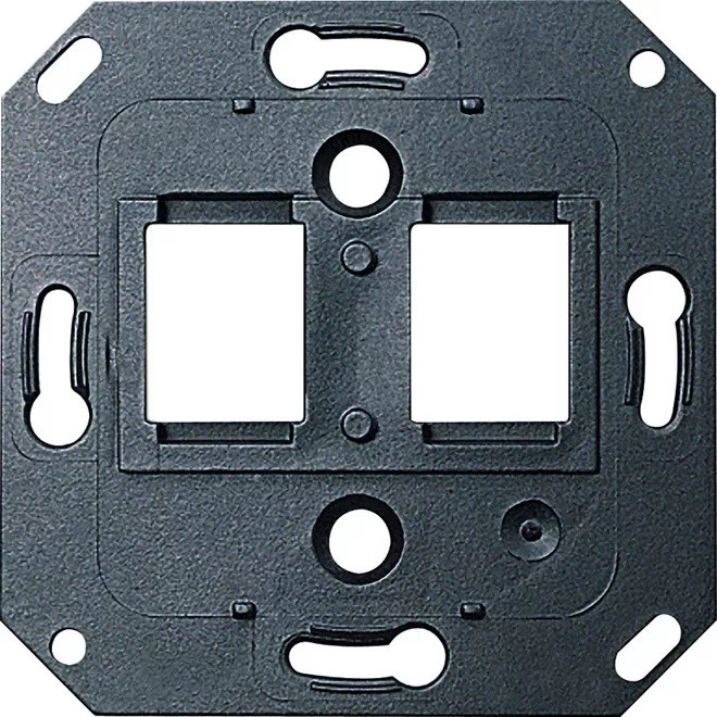 GIRA Giersiepen 019100 Modulaire stekkerhouder, 2-voudig, MJ AMP/Radiall, bevestigingsplaat
