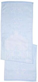 "French Home Linen 20"" x 68"" Astra Table Runner - Ivory and Light Blue - 20'' x 68''"