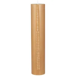 IB Laursen Weihnachtskerze 1-24 mit geprägten Zahlen, Höhe 30, Ø 6 cm, honey